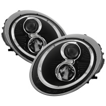 Porsche 911 997 2005-2009 Strålkastare Projektor - Xenon/HID (Passar ej halogen) - DRL LED - Svarta Spyder Auto